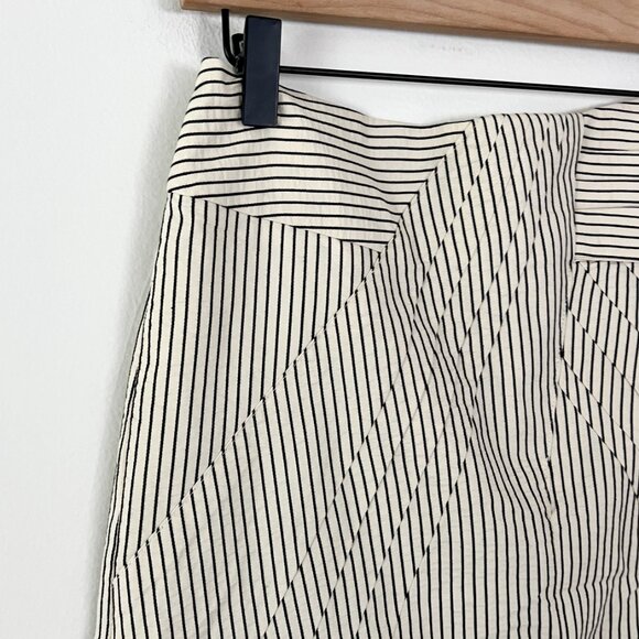 Eva Franco x Anthropologie Vintage Black White Pinstripe Pencil Skirt NWT. 6 - Picture 2 of 8